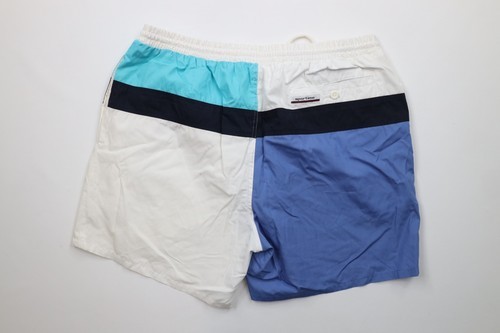 Vintage 90s Streetwear Mens Large Striped Color Block Lined Above Knee Shorts Item image 9