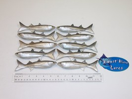 Almost Alive Lures Soft Plastic Bait Mullet Lure 10 Pack 6&quot; with Stripes - $34.95