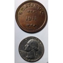 1911 Guatimoc Tapachula Chiapas Cafetal Hacienda Copper Token - £21.07 GBP
