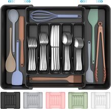 Extra Large Expandable Silverware Organizer, BPA-Free Adjustable Cutlery... - $11.00+