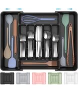 Extra Large Expandable Silverware Organizer, BPA-Free Adjustable Cutlery... - $11.00+
