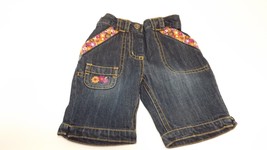 GYMBOREE Infant Girls Floral Embroidered Bermuda Jean Shorts Size 3 - 6 Mos. NEW - £7.35 GBP