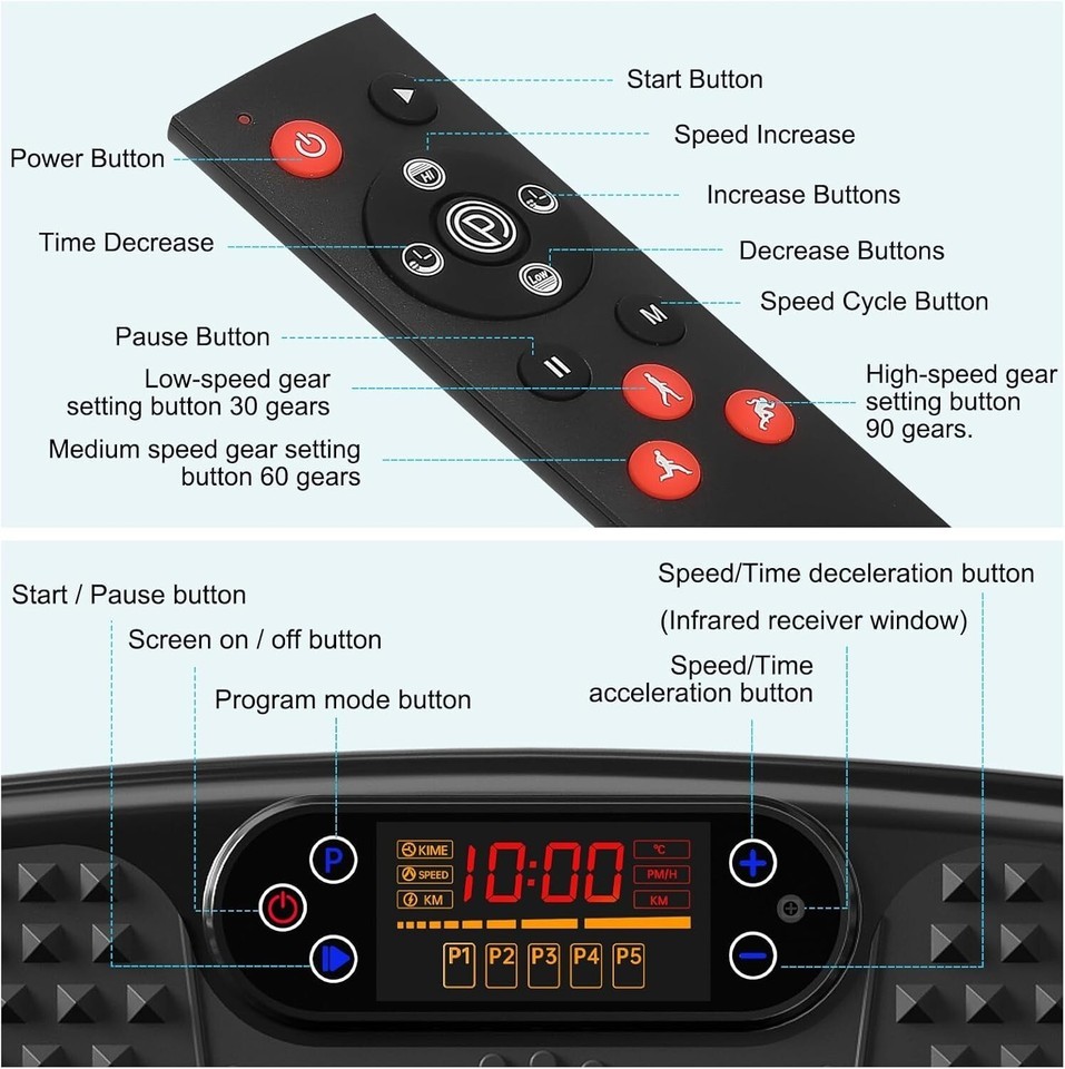 Versatile Vibration Exercise Platform 400 lbs for Lymphatic Drainage & Strength Item image 9