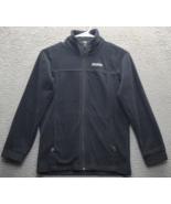 Columbia Fleece Jacket Youth Medium Black Lined Long Sleeve Mock Neck Zi... - $395.97 MXN
