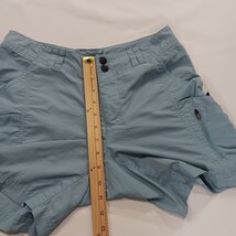 REI UPF 50+ Women's Blue Flat Front Cotton Shorts Pockets Size 4 (30×6.5) image 6
