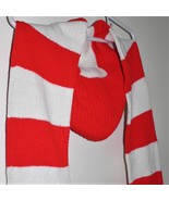 SCARF / HOODIE - FOUTS - GILKES - 1980&#39;s - Red &amp; White wool - New York D... - $84.14