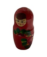 Hand Painted Ukranian Or Russian Carved Wood Doll Wooden Flowers Hand Pa... - £11.06 GBP