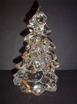 Mosser Glass Clear Crystal 5.5&quot; Christmas Tree Figurine Holiday Made In ... - £26.86 GBP