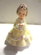 Vintage Ceramic Happy Birthday Girl Figurine  Japan - $21.52