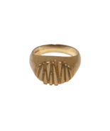 Siffari Designer 10K Yellow Gold Zig Zag Design Ring Size 10 - £275.31 GBP