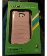 Cricket Wireless Two Tone Designer Shield Case for ZTE Sonata 2 White / ... - £2.12 GBP