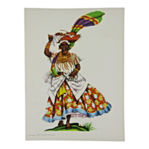 Ada Peacock &quot;Food Vendor&quot; Brasil Moore-McCormack Cruise Lines Menu Cover - $6.34