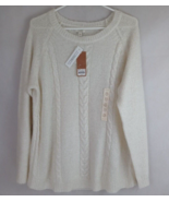 NWT Sonoma White Metallic Cable Knit Sweater Size XL - $27.05 CAD