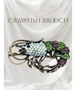 Discover a chic, vintage-inspired rhinestone crayfish or crawfish brooch - $11.88