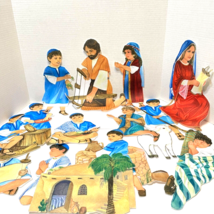 Vintage Felt Religious Storybook Characters Young Child Jesus Joseph Mary Lot 15 - £19.16 GBP