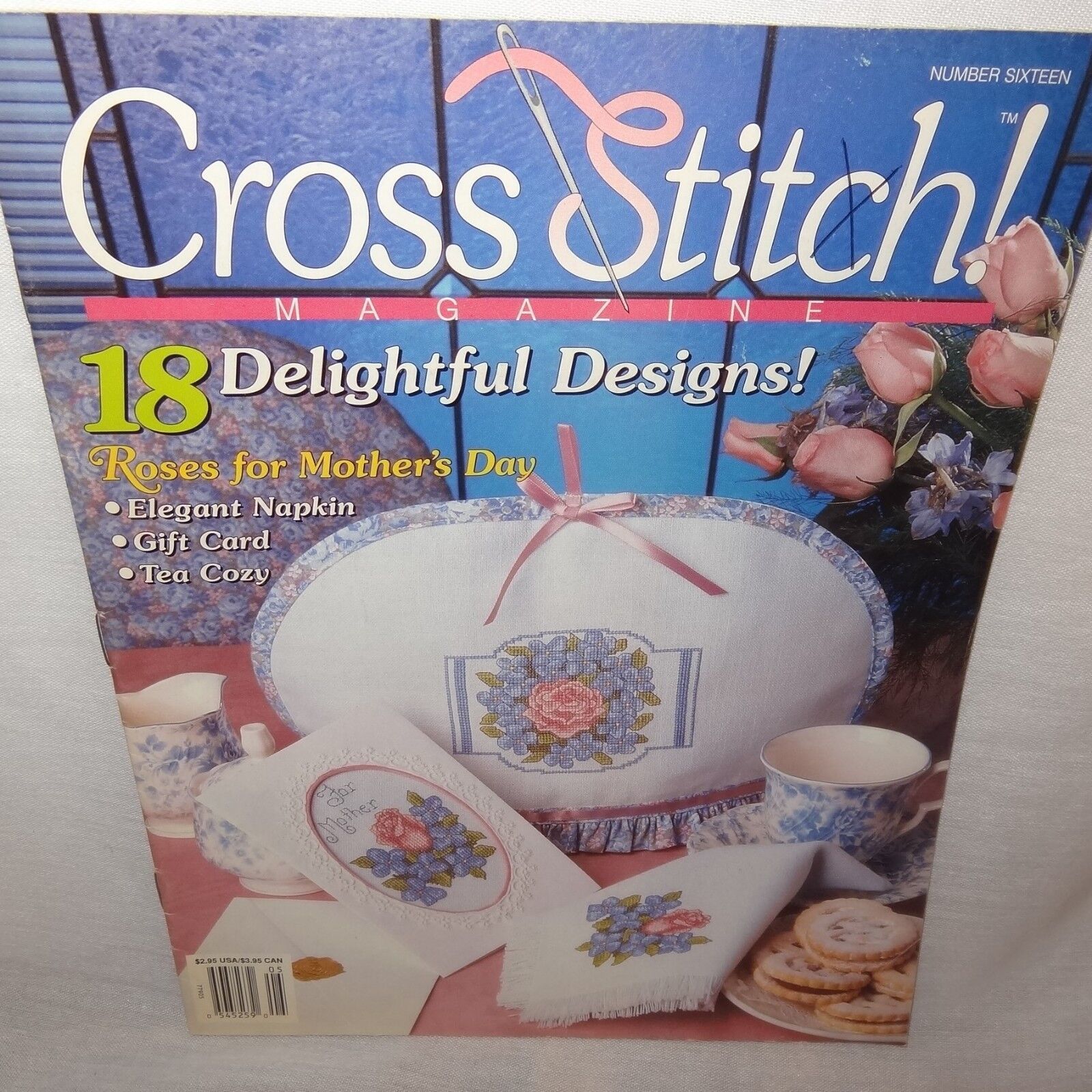 Cross Stitch Magazine Pattern 18 Delightful Designs 1993 Flowers Mothers Day  - $9.89