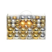 vidaXL Christmas Ornament Set - 100 Silver/Gold Plastic Balls for Tree Decor - $1,781.98 MXN