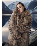 “The Storm Muse” — Raccoon Fur Jacket with Voluminous Collar &amp; Arctic Al... - $9,236.14 MXN
