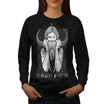 Wellcoda Girl Moon Daughter Skull Womens Sweatshirt, Hunt Casual Pullover Jumper - £27.90 GBP+