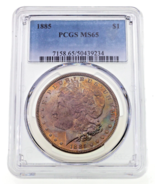 1885 1 $ Dollar D&#39;Argent Morgan Évalué Par PCGS Comme MS-65 Belle Patine ! - €445,96 EUR