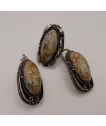 Vintage Armenian Soviet Brecciated Jasper Jewelry Set, Armenian Earrings... - $191.47 CAD