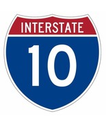 Interstate 10 Sticker Decal R886 Highway Sign - $1.45+