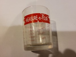 Measure-N-Pour, Measure in Oz, ml, Tsp, Tbs, Clear Glass with Red Measur... - $19.00