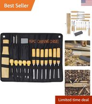 Professional 16-Piece Wood Carving Tools with Canvas Bag &amp; Sharpening Wh... - $46.56