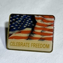 Celebrate Freedom American Flag United States USA Patriotic Enamel Lapel Hat Pin - £3.96 GBP