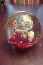 Glass paperweight, color bubbles inside - $19.80