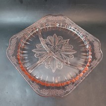 Divided Pink Depression Glass Plate 9.5&quot; - $14.00