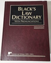 Blacks Law Dictionary w/Pronunciations Centennial, Sixth 6th Edition 189... - £43.85 GBP