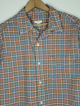 Fossil Men&#39;s Long Sleeve Button Down Top Medium Red Yellow Plaid Pocket  - £8.00 GBP