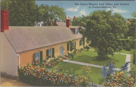 ZAYIX Postcard President James Monroe Law Office Garden Fredericksburg 9... - £6.36 GBP