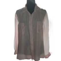 Willow Ridge Women&#39;s Size Large Soft Pink 100% Silk Blouse - £14.55 GBP