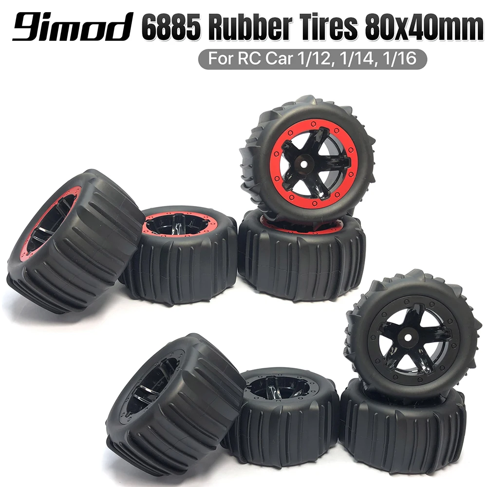 9IMOD 4pcs RC 1/16 1/14 Snow Sand Paddles Buggy Tires Hex 12mm Tyre Wheels for - £19.26 GBP