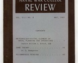 Naval War College Review Vol XIII No 9 May 1961 - £23.66 GBP