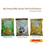 2, 3 Big Packs My Chewy Durain Mango Coconut Milk Chewy Candy Thai Fruit... - £38.32 GBP+