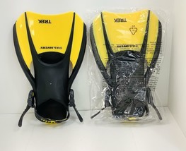 U.S. Divers Trek Size Medium Unisex Diving Swimming Snorkel Travel Fins, Yellow - £23.79 GBP
