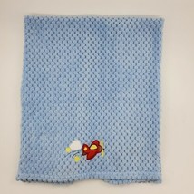 Zak &amp; Zoey Blue Airplane Stars Cloud Baby Boy Blanket Chenille Plush B55 - £15.59 GBP