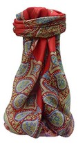 Mulberry Silk Traditional Square Scarf Xita Scarlet by Pashmina &amp; Silk - £19.89 GBP