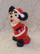 Vintage Mickey Mouse Dressed as Santa Claus Ceramic Figurine Made in Korea - £12.67 GBP