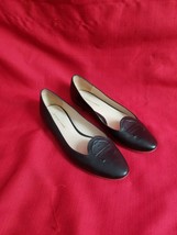 Etienne Aigner corrine black flats Audrey Hepburn style shoes 7 made in ... - £38.14 GBP