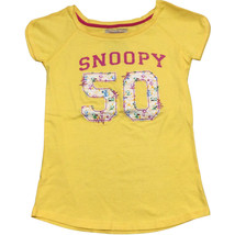 Vintage Snoopy Peanuts Anniversary Women&#39;s Juniors T-Shirt Size S NWOT Yellow - £87.91 GBP