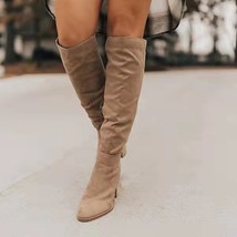 Hot Sale Women Suede Boots Shoes For Winter Fashion Over Knee Long Boots With Th - £37.41 GBP