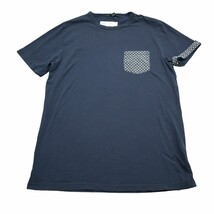 21 Men Shirt Mens L Blue Short Sleeve Round Neck Stretch Pocket Knit Cas... - $15.72