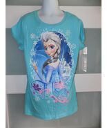 Disney Frozen Elsa Aqua SS T-shirt Size L (10/12) Girl's NWOT - $17.00