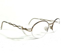 Cazal MOD.1128 COL.682 Eyeglasses Frames Gold Round Half Rim 50-21-135 - £151.82 GBP