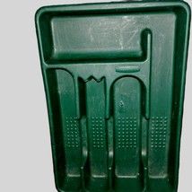 Vintage Rubbermaid Silverware Organizer Tray 2919 Flatware Forest Green ... - $11.83
