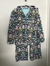 Nick Nora Owl Print Pajama Set Womens Sz Medium Cotton Flannel - $70.03 CAD